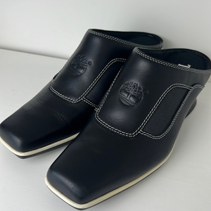 Timberland Patty Clogs Black Slip On Back‎ Out